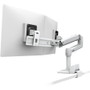 Ergotron Mounting Arm for LCD Display, LCD Monitor - White - 2 Display(s) Supported - 25" Screen Support - 9.98 kg Load Capacity (Fleet Network)