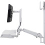 Ergotron StyleView Wall Mount for Keyboard, Monitor, Bar Code Scanner, Mouse, CPU, Wrist Rest, LCD Display - White - Adjustable Height (45-594-216)