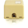 C2G 1 Socket Keystone Jack Surface Mounting Box - 1 x Socket(s) - Ivory (03830)