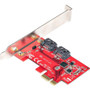 StarTech.com SATA PCIe Card, 2 Port PCIe SATA Expansion Card, 6Gbps SATA, PCI Express to SATA Adapter, Non-RAID, PCIe to SATA - SATA - (2P6G-PCIE-SATA-CARD)