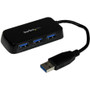 StarTech.com Portable 4 Port SuperSpeed Mini USB 3.0 Hub - Black - Add four USB 3.0 ports to your notebook or Ultrabook using this and (Fleet Network)