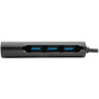 Tripp Lite 4-Port USB 3.1 Hub, 4x USB-A, Thunderbolt-Black - USB Type C - External - 4 USB Port(s) - 4 USB 3.1 Port(s) - PC, Mac (U460-004-4AB)
