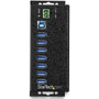 StarTechcom 7 Port USB Hub w Power Adapter - Metal Industrial USB 30 Data Hub - Din Rail Wall  Desk Mountable USB 31 Gen 1 5Gbps HB30A7AME