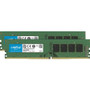 Crucial 16GB (2 x 8 GB) DDR4 SDRAM Memory Kit - 16 GB (2 x 8GB) - DDR4-2400/PC4-19200 DDR4 SDRAM - 2400 MHz - CL17 - 1.20 V - Non-ECC (Fleet Network)