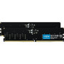 Crucial 64GB 2 x 32GB DDR5 SDRAM Memory Kit - For Motherboard Desktop PC - 64 GB 2 x 32GB - DDR5-4800PC5-38400 DDR5 SDRAM - 4800 CT2K32G48C40U5