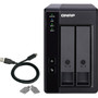 QNAP 2 Bay USB Type-C Direct Attached Storage with Hardware RAID - 2 x HDD Supported - 2 x SSD Supported - Serial ATA600 Controller - TR-002-US