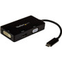 StarTech.com 4K USB C to HDMI, VGA & DVI Multi Port Video Display Adapter for Mac / Windows Laptop & Monitor (CDPVGDVHDBP) - 3-IN-1 C (Fleet Network)