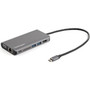 StarTech.com USB C Multiport Adapter - USB-C Mini Travel Dock w/ 4K HDMI or 1080p VGA - 100W PD, 3x USB, SD, GbE, Audio - - 8-in-1 w/ (Fleet Network)
