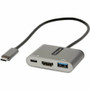 StarTech.com USB C Multiport Adapter, USB-C to HDMI 4K, 100W PD Pass-Through, USB 3.0 Hub 5Gbps (1xC/1xA), USB-C Mini Dock/Travel Dock (Fleet Network)