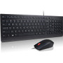 Lenovo Essential Wired Keyboard and Mouse Combo - US English - USB Membrane Cable English (US) - Black - USB Cable Optical - 1000 dpi (Fleet Network)