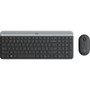 Logitech MK470 Slim Wireless Combo - USB Wireless RF USB Wireless RF Optical - 1000 dpi - 3 Button - Scroll Wheel - Symmetrical - AA, (920-009437)