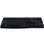 Logitech Slim Corded Keyboard - Cable Connectivity - USB Interface - English - Black (Fleet Network)