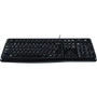Logitech Slim Corded Keyboard - Cable Connectivity - USB Interface - English - Black 920-002478