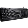 Adesso AKB-132 - Spill-Resistant Multimedia Desktop Keyboard PS2 - Cable Connectivity - PS2 Interface - 104 Key Media Player Up AKB-132PB