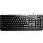 Adesso AKB-132 - Spill-Resistant Multimedia Desktop Keyboard PS2 - Cable Connectivity - PS2 Interface - 104 Key Media Player Up AKB-132PB