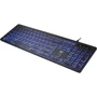 Adesso Large Print Illuminated Desktop Keyboard - Cable Connectivity - USB Interface - 104 Key - English US - Desktop Computer - - AKB-139EB