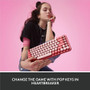 Logitech 920-010709 POP Keys Wireless Mechanical Keyboard with Emoji Keys - Heartbreaker Rose - Bluetooth 5.1 - 32.81 ft Range