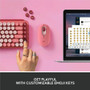 Logitech 920-010709 POP Keys Wireless Mechanical Keyboard with Emoji Keys - Heartbreaker Rose - Bluetooth 5.1 - 32.81 ft Range