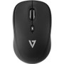 V7 4-Button Wireless Optical Mouse with Adjustable DPI - Black - Optical - Wireless - Radio Frequency - 2.40 GHz - Black - USB - 1600 (Fleet Network)