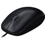 Logitech M100 Mouse - Optical - Cable - Black - 1 Pack - USB - 1000 dpi - Scroll Wheel - Symmetrical (Fleet Network)