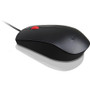 Lenovo Essential USB Mouse - Optical - Cable - Black - 1 Pack - USB - 1600 dpi - Scroll Wheel - 3 Button(s) - Symmetrical (4Y50R20863)