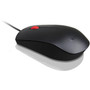Lenovo Essential USB Mouse - Optical - Cable - Black - 1 Pack - USB - 1600 dpi - Scroll Wheel - 3 Buttons - Symmetrical 4Y50R20863
