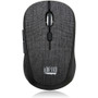 Adesso iMouse S80B - Wireless Fabric Optical Mini Mouse (Black) - Optical - Wireless - Radio Frequency - 2.40 GHz - No - Black - USB - (Fleet Network)