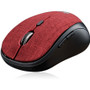Adesso iMouse S80R - Wireless Fabric Optical Mini Mouse (Red) - Optical - Wireless - Radio Frequency - 2.40 GHz - No - Red - USB - dpi (Fleet Network)
