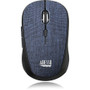 Adesso iMouse S80L - Wireless Fabric Optical Mini Mouse (Blue) - Optical - Wireless - Radio Frequency - 2.40 GHz - No - Blue - USB - - (Fleet Network)