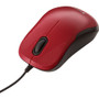 Verbatim Silent Corded Optical Mouse - Red - Optical - Cable - Red - USB - Scroll Wheel (70234)