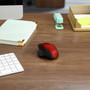 Verbatim Silent Ergonomic Wireless Blue LED Mouse - Red - Blue LED - Wireless - Radio Frequency - 240 GHz - Red - 1 Pack - USB - 1600 70243