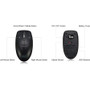 Adesso Antimicrobial Wireless Desktop Mouse - Optical - Wireless - Radio Frequency - 2.40 GHz - No - Black - USB - 1200 dpi - Scroll - (IMOUSE M60)