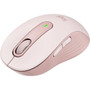 Logitech Signature M650 Mouse - Optical - Wireless - BluetoothRadio Frequency - Rose - USB - 2000 dpi - Scroll Wheel - 5 Buttons - 910-006251