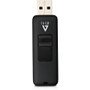 V7 16GB USB 2.0 Flash Drive - With Retractable USB Connector - 16 GB - USB 2.0 - Black - 5 Year Warranty (Fleet Network)