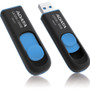 Adata 32GB DashDrive UV128 USB 3.0 Flash Drive - 32 GB - USB 3.0 - 90 MB/s Read Speed - 40 MB/s Write Speed - Blue, Black - Lifetime (Fleet Network)