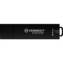 Kingston 64GB IronKey D300 D300S USB 3.1 Flash Drive - 64 GB - USB 3.1 - Anthracite - TAA Compliant (IKD300S/64GB)