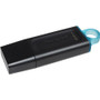 Kingston DataTraveler Exodia 64GB USB 3.2 (Gen 1) Flash Drive - 64 GB - USB 3.2 (Gen 1) - Black, Teal - 5 Year Warranty (DTX/64GB)