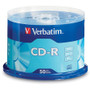 Verbatim CD-R 700MB 52X with Branded Surface - 50pk Spindle - 120mm - Single-layer Layers - 1.33 Hour Maximum Recording Time (Fleet Network)