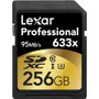 Lexar Professional 256 GB Class 10/UHS-I (U3) SDXC - 95 MB/s Read - 45 MB/s Write - 633x Memory Speed (Fleet Network)