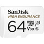 SanDisk High Endurance 64 GB microSD - 100 MBs Read - 40 MBs Write - 2 Year Warranty SDSQQNR-064G-GN6IA
