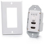 C2G Dual 4K HDMI HDBaseT + RS232 Single Gang Wall Plate Transmitter - 12 Input Device - 230 ft (70104 mm) Range - 1 x Network (RJ-45) (C2G30022) C2G30022 Video Extender Combo physical C2G Fleet Network Canada