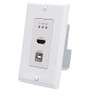 C2G C2G30024 HDMI HDBaseT + USB-B - RS232 Wall Plate Transmitter to Box Receiver Kit - 1 Input/1 Output - 230 ft