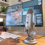 Blue Yeti Wired Condenser Microphone - Stereo - 20 Hz to 20 kHz - Cardioid, Bi-directional, Omni-directional - Desktop, Stand - USB (988-000103)