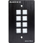 Black Box Wallplate Control Panel - RS-232, 8-Button - Wireless (Fleet Network)