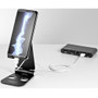 StarTech.com Phone and Tablet Stand - Foldable Universal Mobile Device Holder - Smartphones/Tablets - Adjustable Cell Phone Stand for (USPTLSTNDB)