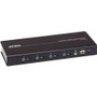 ATEN 4-port USB Boundless KM Switch - 4 Computer(s) - 1 Local User(s) - 1 x Network (RJ-45) - 8 x USB - Rack-mountable (Fleet Network)