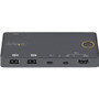 StarTech.com 2 Port Hybrid USB-A + HDMI & USB-C KVM Switch, Single 4K 60Hz HDMI 2.0 Monitor, Compact Desktop and/or Laptop HDMI KVM - (Fleet Network)