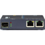 Black Box LGC5200A Gigabit PoE Media Converter with SFP & Dual RJ-45 Uplink Ports