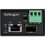 StarTech.com PoE+ Industrial Fiber to Ethernet Media Converter 30W - SFP to RJ45 - SM/MM Fiber to Gigabit Copper Mini Size IP-30 - to (IMC1GSFP30W)