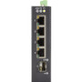 Black Box LIG401A Industrial Gigabit Ethernet Switch - 4 RJ-45 + 1 SFP Ports - Unmanaged - DIN Rail/Wall Mount - Extreme Temperature